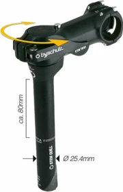 By.Schulz Quill Twist SDS 31.8mm/1 1/8" +8° Vorbau 90mm schwarz