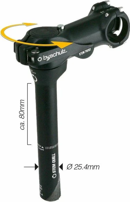 By.Schulz Quill Twist SDS 31.8mm/1 1/8" +8° Vorbau 90mm schwarz