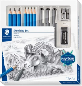 Staedtler Mars Lumograph 100 Sketching Set, 13 Stück