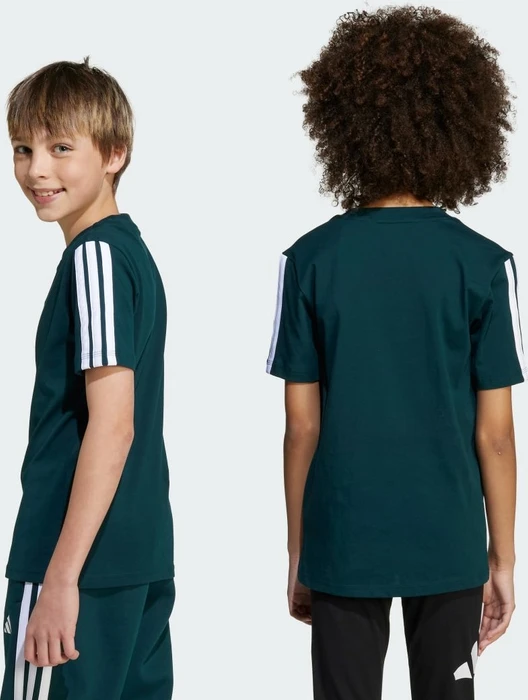 adidas Essentials T-Shirt kurzarm aurora ivy/white (Junior)