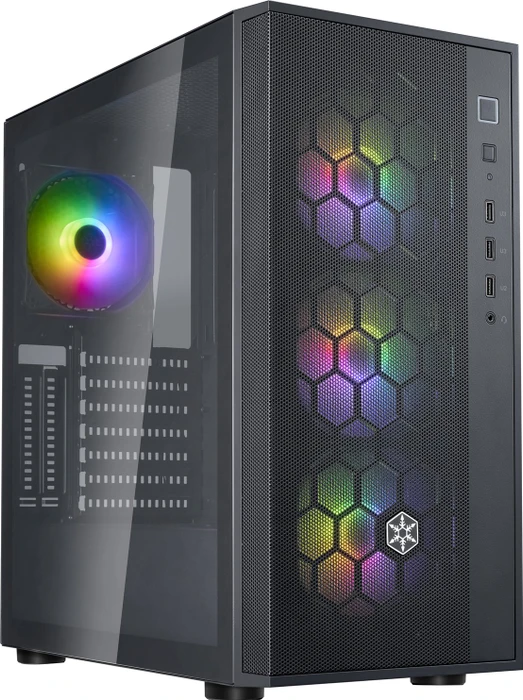 SilverStone Fara R1 V2, schwarz, Glasfenster