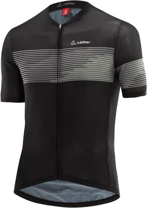 Löffler Spectro Vent Full-Zip Trikot kurzarm black/olive (Herren)