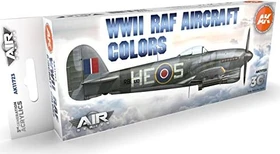 AK-Interactive 3rd Gen Acrylic Colors WWII RAF Aircraft Colors Farbset, 8-tlg.