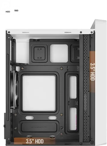 AeroCool CS-109 [V1] White, Glasfenster