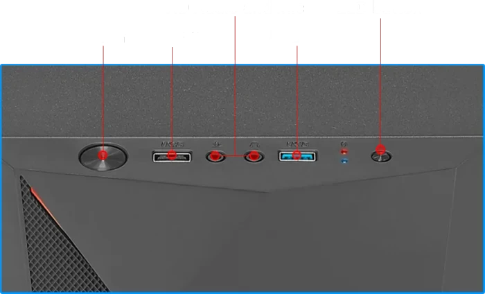 AeroCool Raider Mini V3 Black, Glasfenster