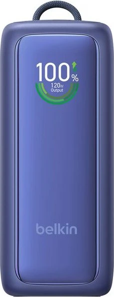 Belkin UltraCharge Powerbank 22K mit einziehbarem Kabel blau