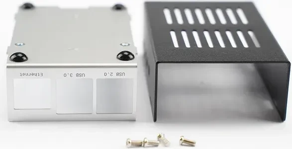KKSB Gehäuse für Raspberry Pi 4, silber/schwarz