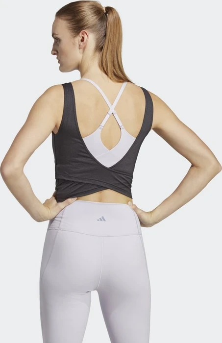 adidas Yoga Studio Crop Funktionsshirt ärmellos schwarz (Damen)