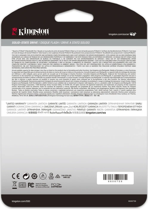 Kingston KC2000 NVMe PCIe SSD 2TB, M.2 2280 / M-Key / PCIe 3.0 x4