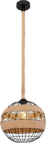Globo Ulleu Hängeleuchte 30cm schwarz/braun