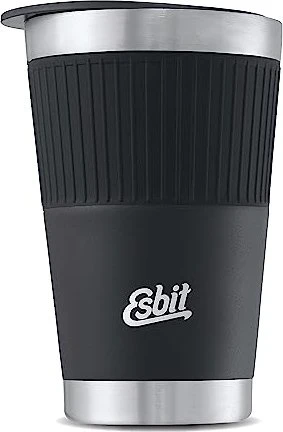 Esbit Sculptor mit Silikonmanschette Isolierflasche 550ml schwarz