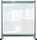 Nobo Premium Plus Schreibtisch-Trennwand aus durchsichtiger Folie, transparent/grau, 77x86cm (1915547)