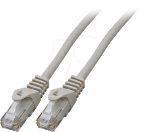 EFB Elektronik CCA Patchkabel, Cat6, U/UTP, RJ-45/RJ-45, 1m, grau