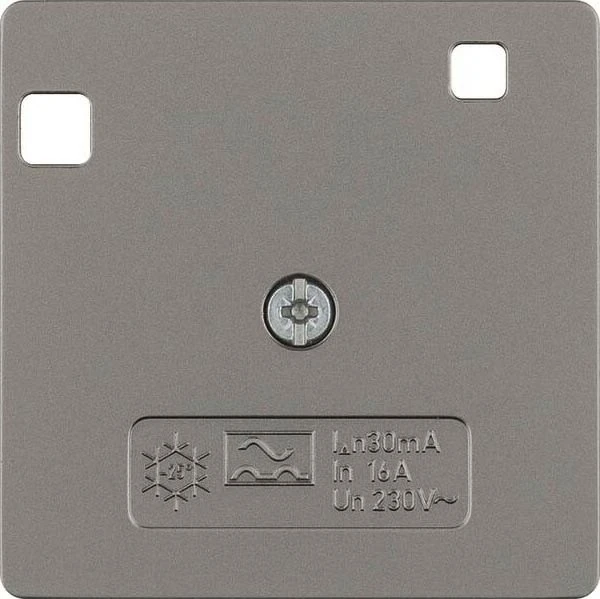 Berker Arsys Zentralstück 50x50mm für FI-Schutzschalter System 50x50mm, edelstahl matt