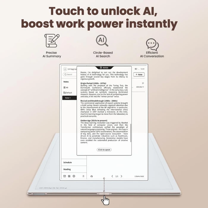 iFLYTEK AINOTE 2 - E-Ink-Tablet/digitales Notizbuch mit Sprach-zu-Text-Funktion