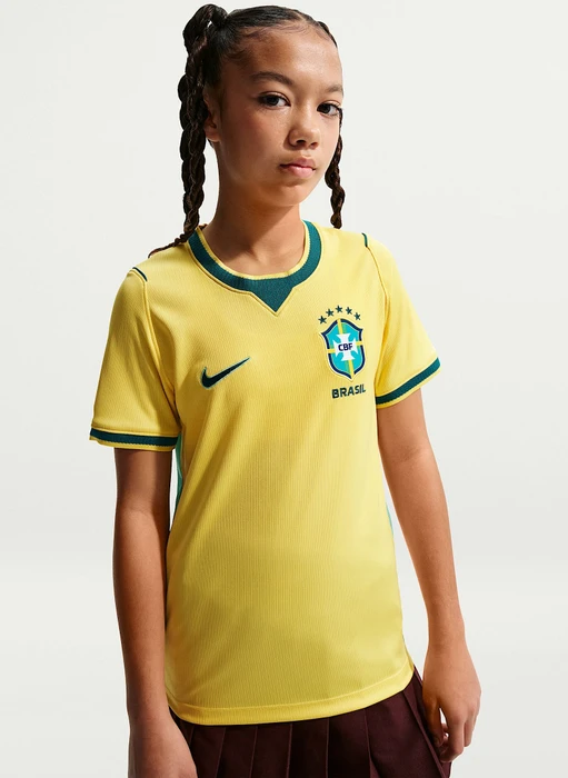 Nike FIFA WM 2026 Brasilien Heimtrikot kurzarm canary/light menta/geode teal (Junior)