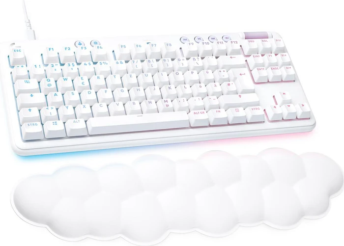 Logitech G713 Gaming Keyboard, TKL, Aurora, weiß, GX-BROWN, USB, DE