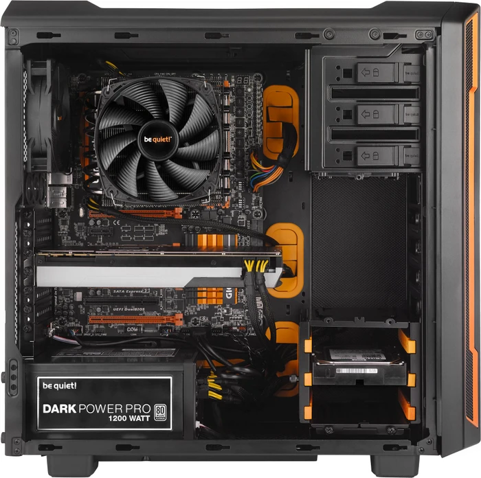 be quiet! Silent Base 600 orange, schallgedämmt