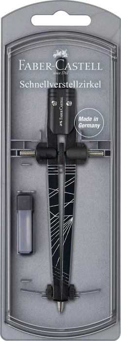 Faber-Castell Twister 2022 Schnellverstellzirkel, farbig sortiert, Klarsichtetui