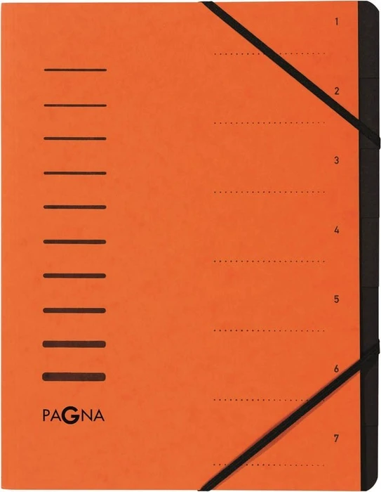 Pagna Ordnungsmappe, 7 Fächer, A4, orange