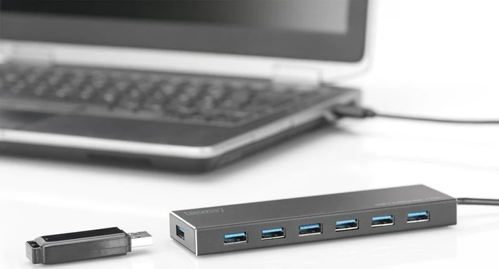 Digitus Office Hub, USB-Hub, 7x USB-A 3.0, USB-A 3.0 [Stecker]