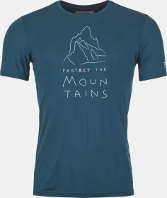 Ortovox 150 Cool Mountain Protector Funktionsshirt kurzarm petrol blue (Herren)