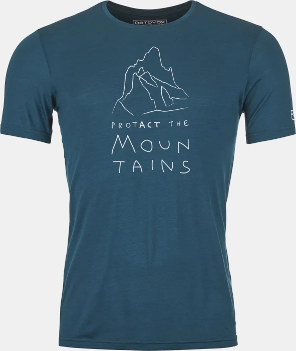Ortovox 150 Cool Mountain Protector Funktionsshirt kurzarm petrol blue (Herren)