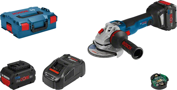 Bosch Professional GWS 18V-10 SC Akku-Winkelschleifer inkl. L-Boxx + 2 Akkus 6.0/8.0Ah