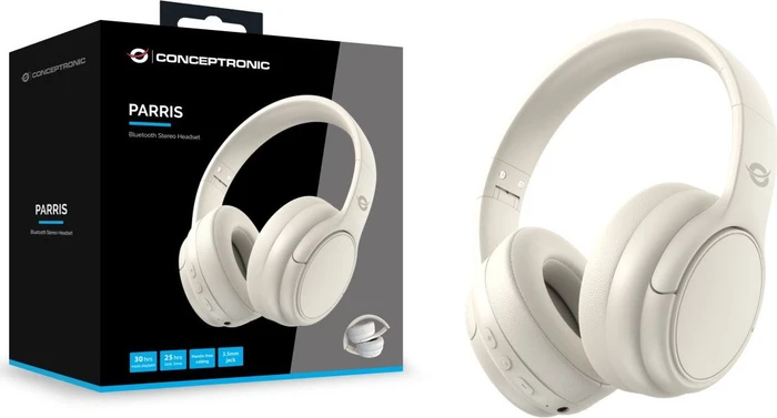 Conceptronic PARRIS03C Bluetooth-Stereo-Headset weiß