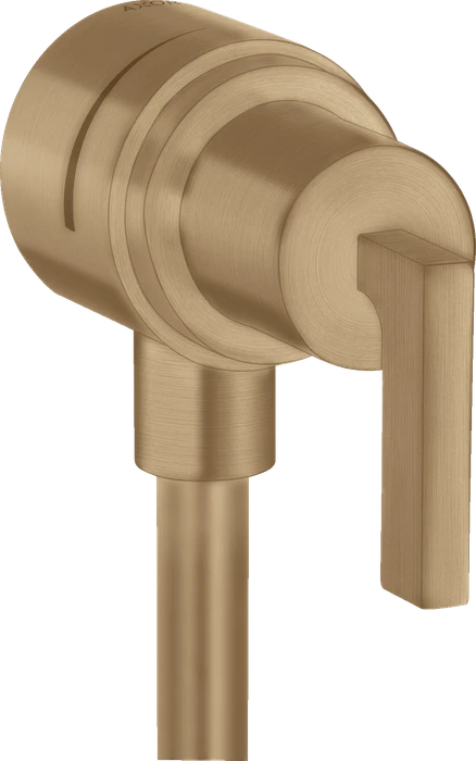 Hansgrohe Axor Citterio Wandanschluss Stop mit Rückflussverhinderer, Absperrventil und Hebelgriff brushed bronze