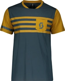 Scott Trail Flow DRI Trikot kurzarm nightfall blue/ochre yellow (Herren)