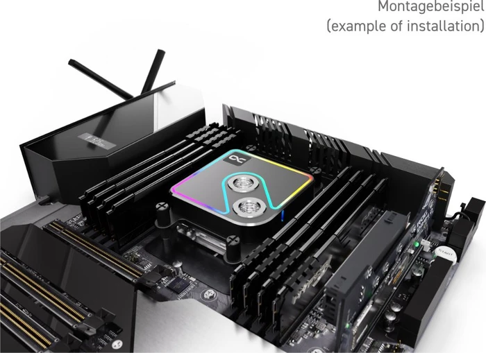 Alphacool Core 1 Aurora Black, Messing/Nickel