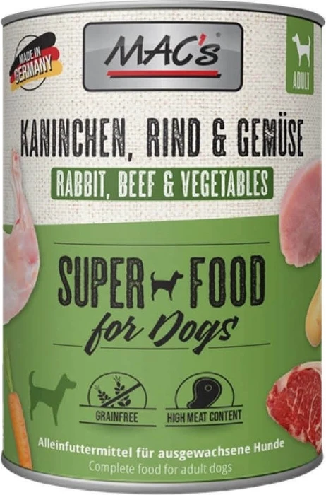 MAC's Dog Kaninchen und Gemüse, 4.80kg (6x 800g)