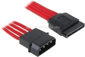 BitFenix Alchemy SATA-Stromadapter 4-Pin [IDE] auf 15-Pin [SATA] 45cm, sleeved rot (BFA-MSC-MSA45RK-RP)