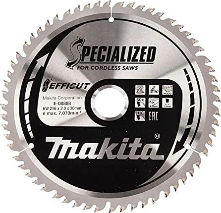 Makita Specialized Efficut Kreissägeblatt 60Z, 216x1.5x30mm, 1 Stück
