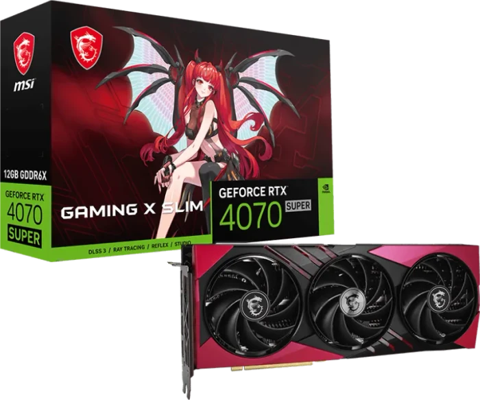 MSI GeForce RTX 4070 SUPER 12G Gaming X Slim MLG, 12GB GDDR6X, HDMI, 3x DP