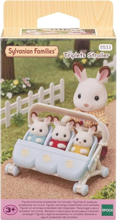 Epoch Sylvanian Families - Möbel-Sets - Drillings-Kinderwagen