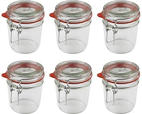 Dr. Oetker Einmachglas mit Bügelverschluss 530ml, 6 Stück