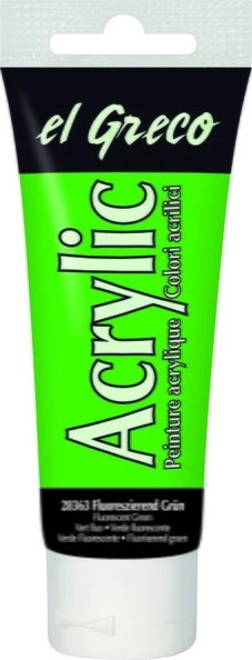 Kreul el Greco Acrylic Ink Acrylfarbe, fluoreszierend grün, 75ml