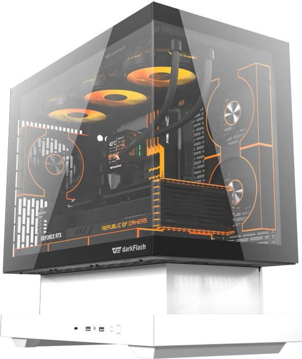 DarkFlash Floatron F1 White, Glasfenster