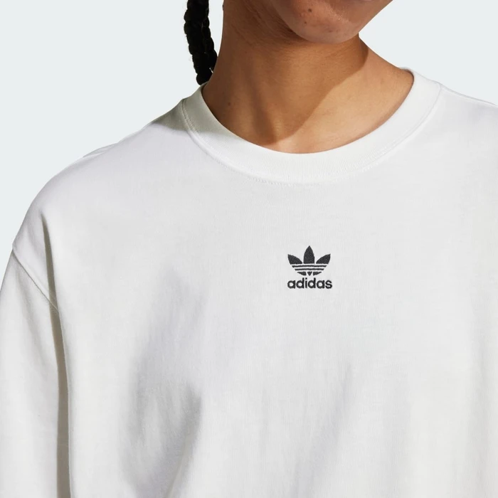 adidas Essentials Boyfriend T-Shirt kurzarm cloud white (Damen)