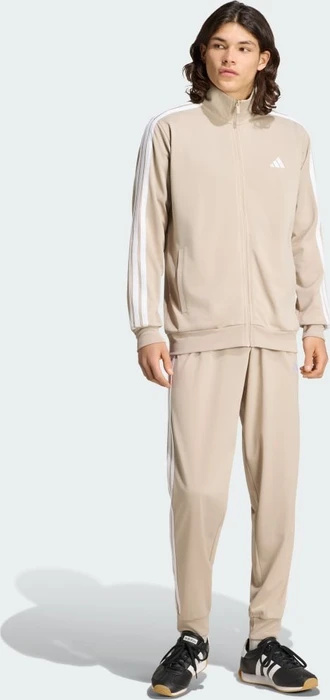 adidas Basic 3-Streifen Tricot Trainingsanzug khaki three/white (Herren)