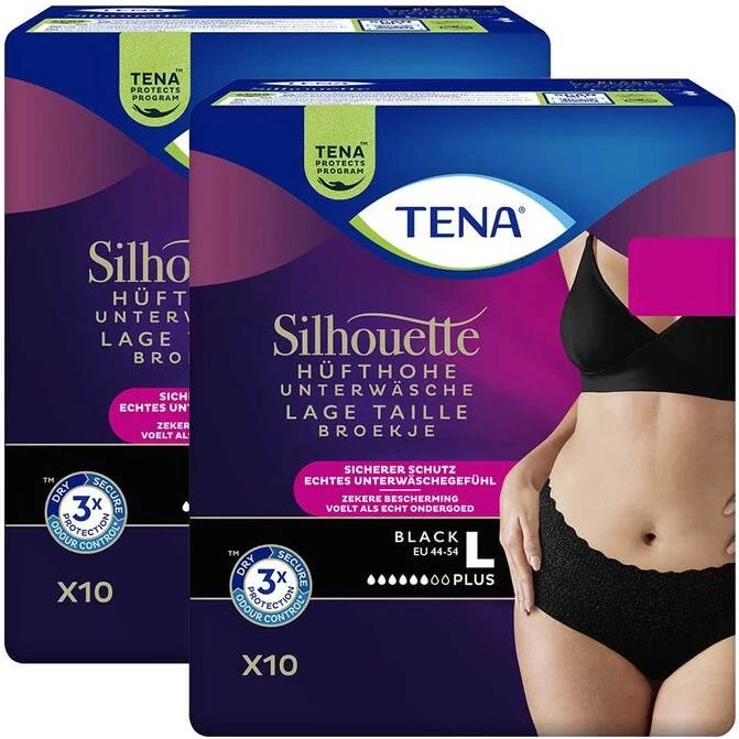 Tena Silhouette Black Pants Plus Schutzhose