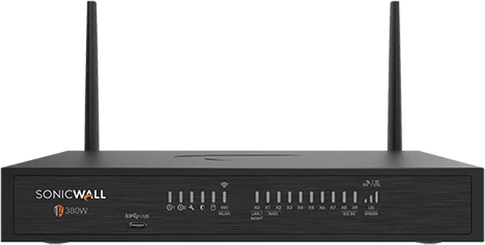 Dell SonicWALL TZ380W Wireless-AX Desktop Firewall, 8x RJ-45, 2x SFP+, Secure Upgrade Plus Advanced Edition ( 3 Jahre)