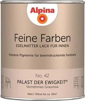 Alpina Farben Feine Farben Lack No. 42 Palast der Ewigkeit innen graurosa edelmatt, 750ml