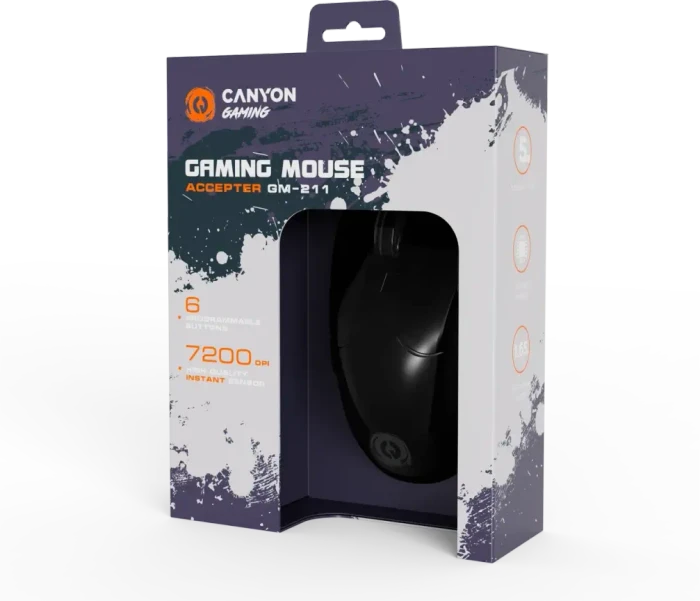 Canyon Accepter GM-211 Gaming Mouse schwarz, USB