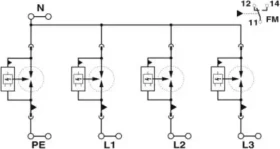 Phoenix Contact FLT-SEC-P-T1-3S-440/35-FM - Kombiableiter Typ 1+2