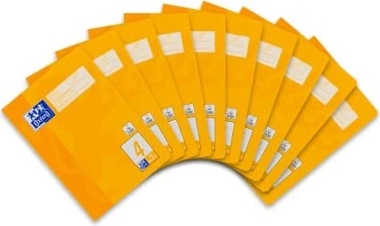 Oxford Schulheft, A5, Lineatur 4, dunkelgelb, 32 Blatt, 10er-Pack