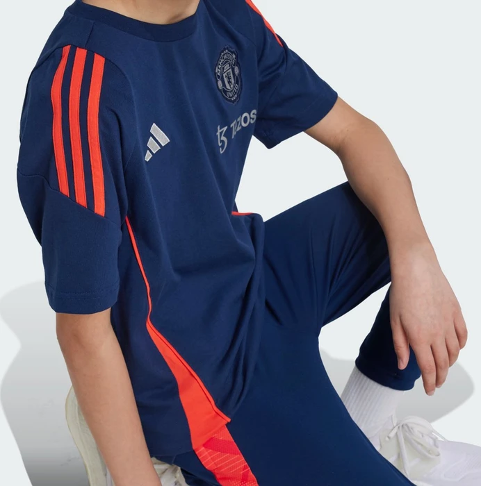 adidas Manchester United Tiro 24 T-Shirt kurzarm night indigo/bright red (Junior)