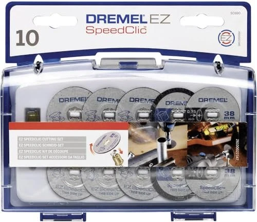 Dremel SpeedClic SC690 Zubehörset für Multifunktionswerkzeug inkl. Werkzeugbox, 11-tlg.